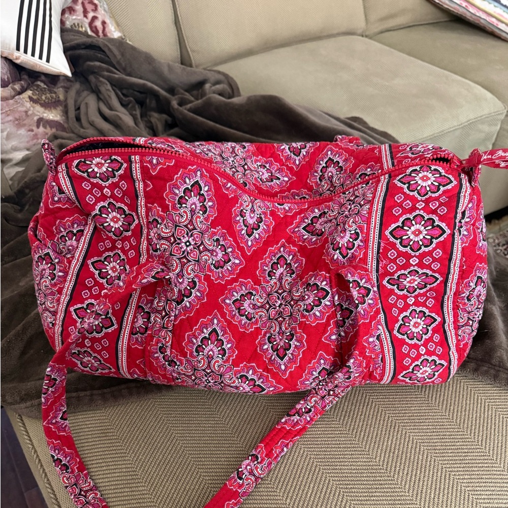 Vera Bradley Red Paisley Small Duffel